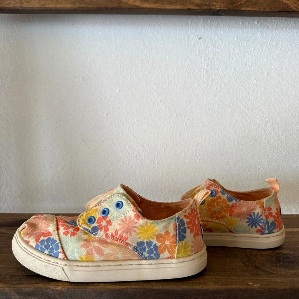 TOMS Alpargata Resident Floral Slip On Sneakers Little Kids Size 11 Canvas